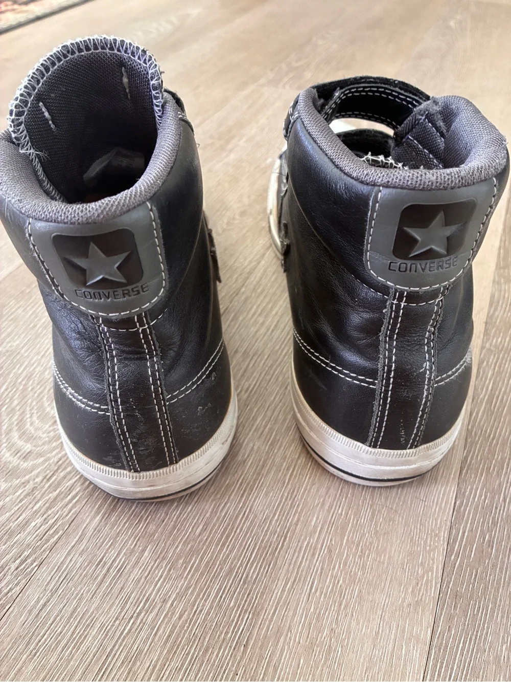 Converse one star leather Velcro high tops rare unique - Picture 5 of 7